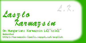 laszlo karmazsin business card